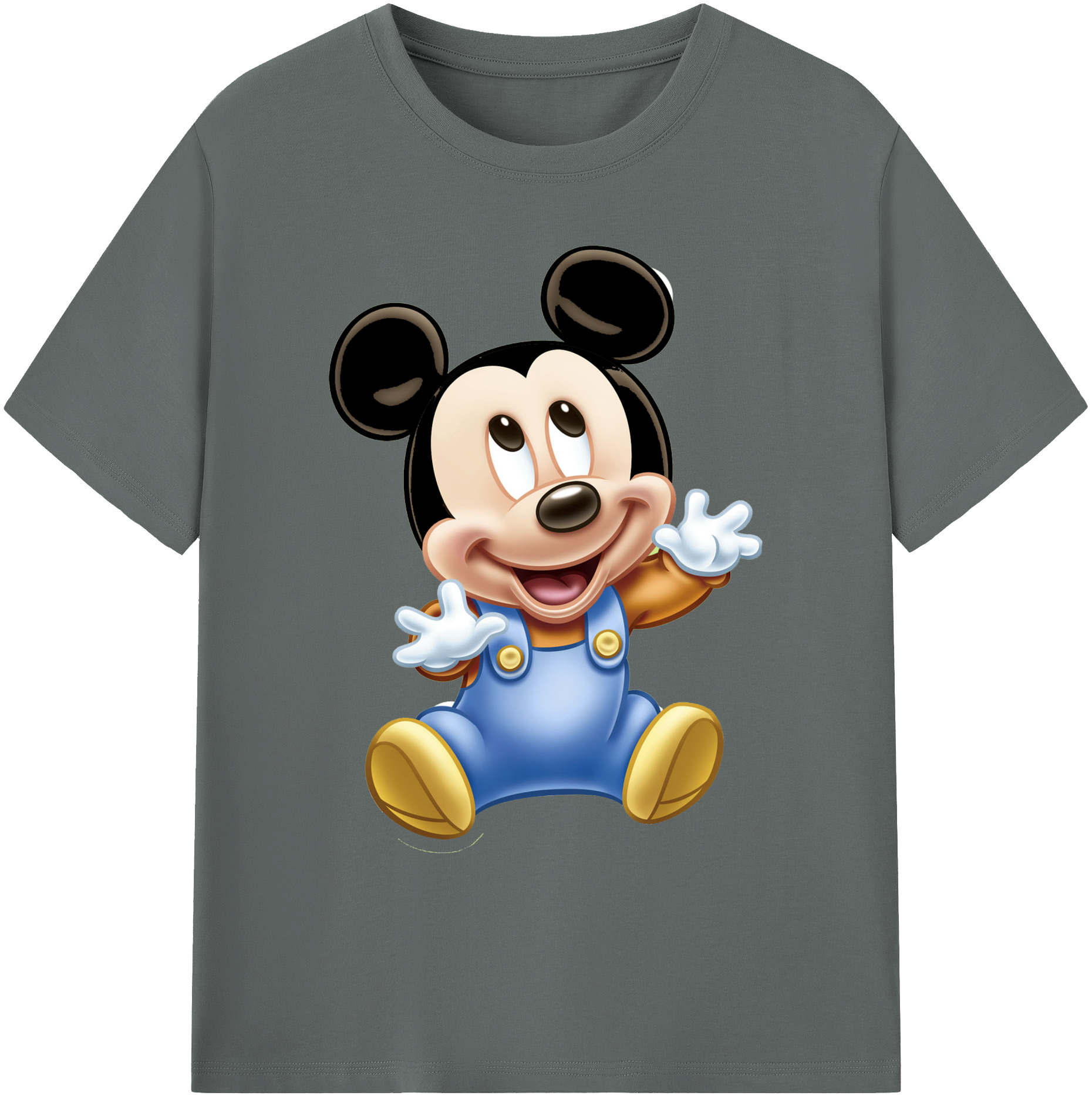 ミッキーマウス Mickey Mouse 綿100％ メンズ半袖Tシャツ｜肌触りやわらか＆通気性